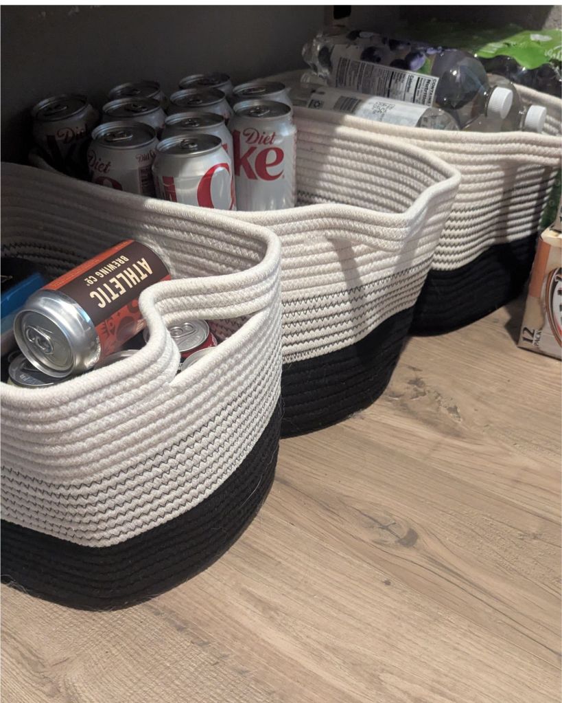 Woven bins for bulky items