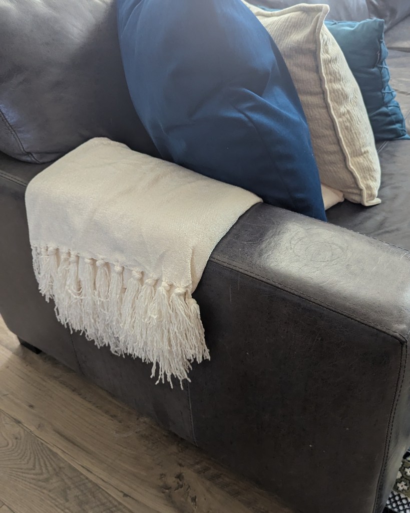 chenille throw blanket with fringe